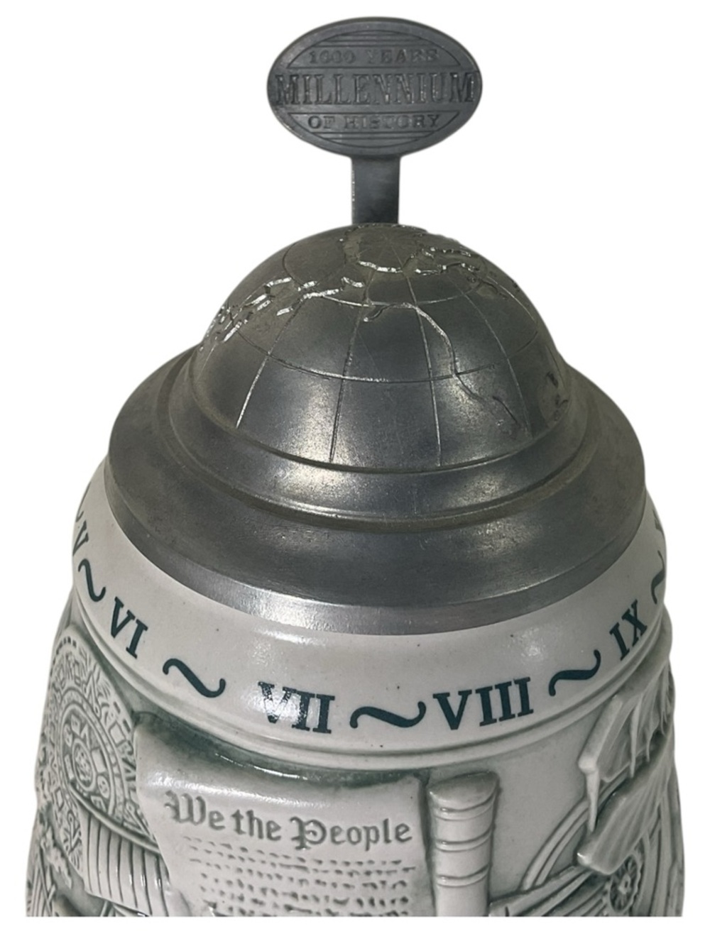 1999 AVON Millennium 1000 Years of History Lidded Collector's Stein Ceramarte - Picture 10 of 15